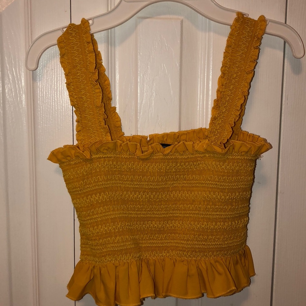 yellow crop top